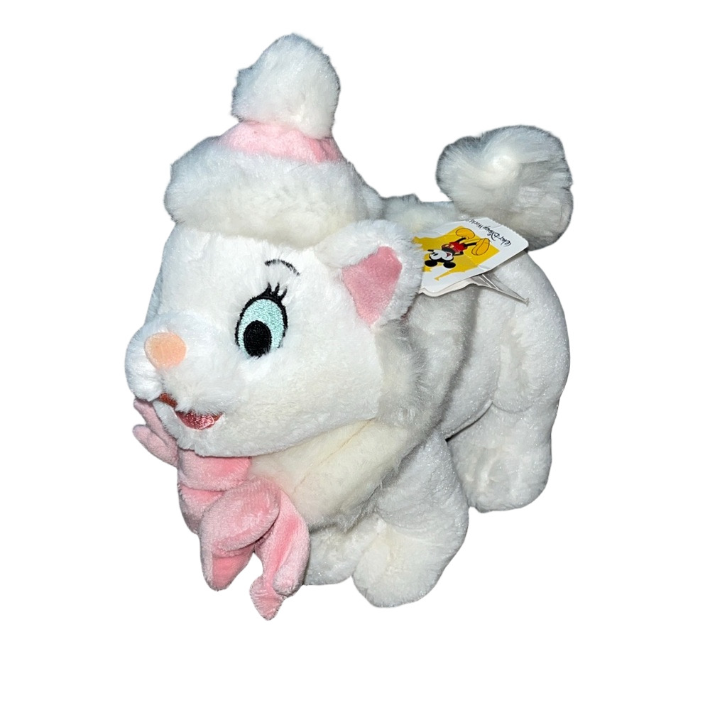 Vintage Disney Parks Aristocats Marie Christmas Plush Stuffed Animal New